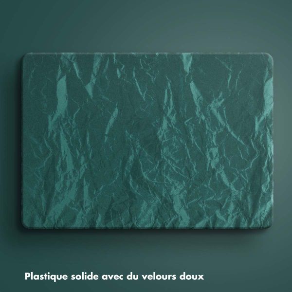 Selencia Coque en velours Apple MacBook Air 15 pouces (2023 / 2024 M3 / 2025 M4 / 2026 M5) - Vert foncé