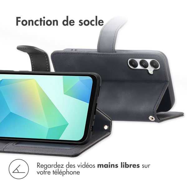 imoshion Etui de télephone portefeuille avec cordon Samsung Galaxy A16 - Noir