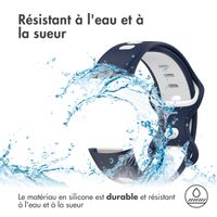 imoshion Bracelet Sport⁺ en silicone Fitbit Charge 5 / 6 - Dark Blue & White