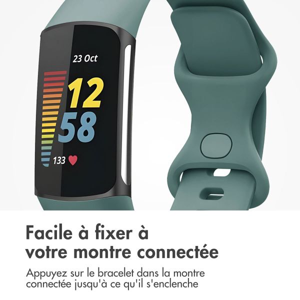 imoshion Bracelet silicone Fitbit Charge 5 / 6 - L - Olive Green