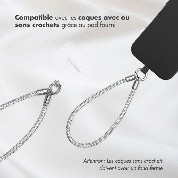 imoshion Set de cordons pour téléphone avec paillettes - Argent