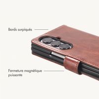 imoshion Étui de télephone portefeuille de luxe Samsung Galaxy Z Fold 8 Ultra - Marron foncé