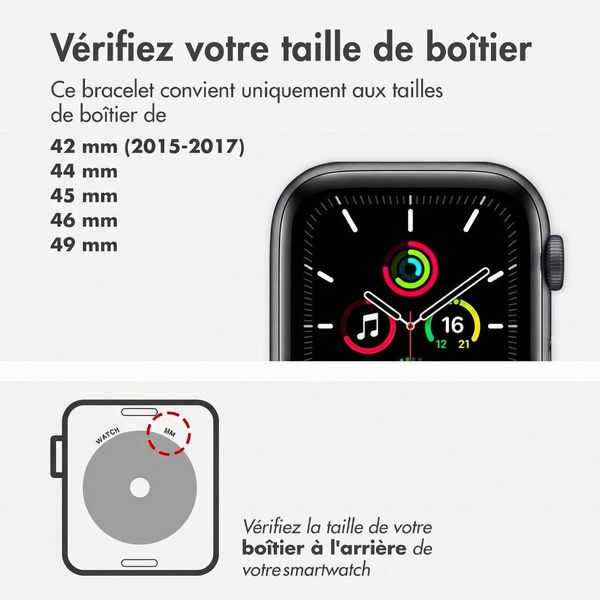 Burga Bracelet acier Apple Watch | 44/45/46/49 mm - Argent