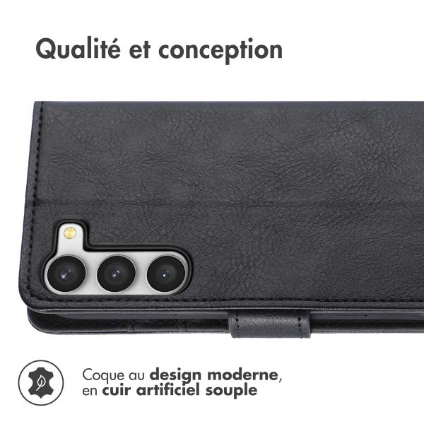 imoshion Étui de télephone portefeuille de luxe Samsung Galaxy S23 Plus - Noir