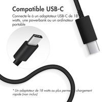 Accezz Chargeur sans fil USB-C - Chargeur sans fil MagSafe et Qi2 - 1 mètres - Noir