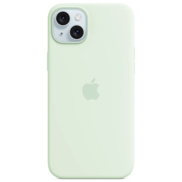Apple Coque en silicone MagSafe Apple iPhone 15 Plus - Soft Mint
