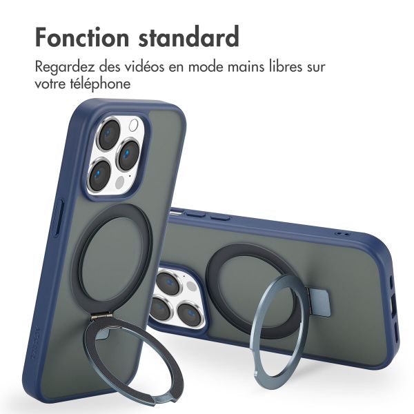 Accezz Coque Ring Stand avec MagSafe Apple iPhone 14 Pro - Bleu