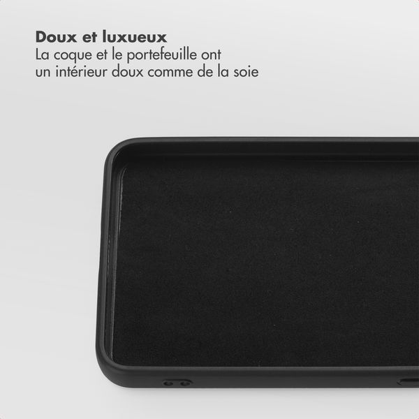 Selencia Étui portefeuille amovible Olyn avec MagSafe Samsung Galaxy S26 Plus - Noir