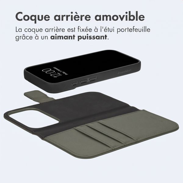 imoshion Étui portefeuille luxe 2-en-1 amovible Apple iPhone 18 Pro / 17 Pro - Vert