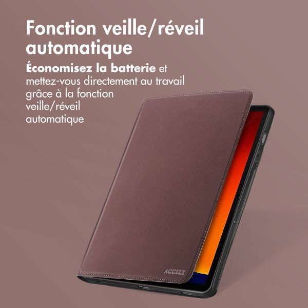 Accezz Coque tablette Classic Samsung Galaxy Tab S10 Ultra / Tab S9 Ultra - Marron