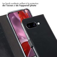 Selencia Étui portefeuille en cuir véritable Google Pixel 9A - Noir