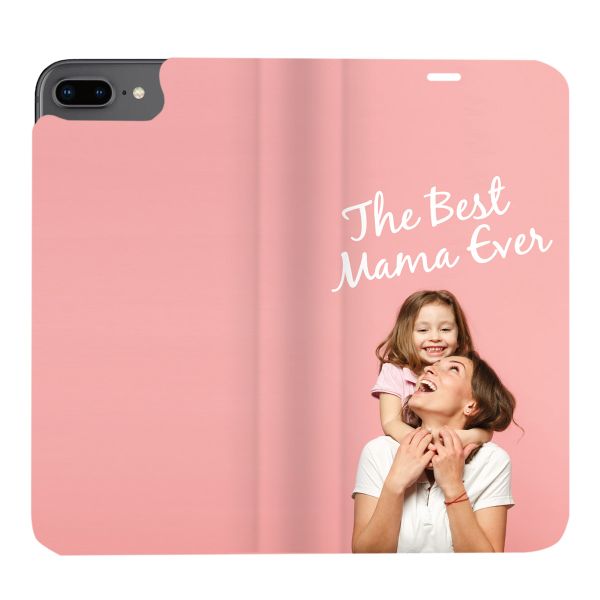 Concevez votre propre housse portefeuille Apple iPhone 8 Plus / 7 Plus - Blanc