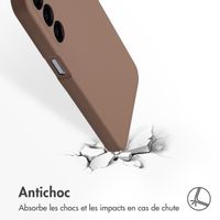 Accezz Coque Liquid Silicone Samsung Galaxy A16 - Marron clair