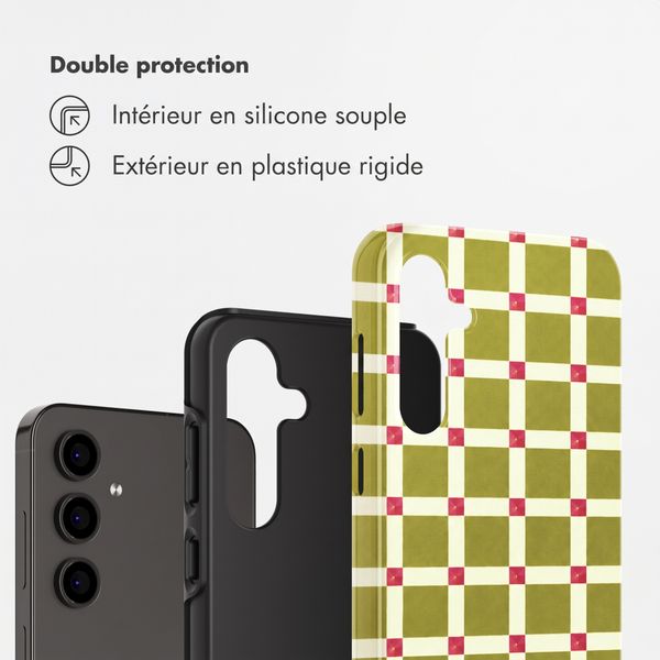 Selencia Coque arrière Vivid Samsung Galaxy S24 FE - Check This Olive