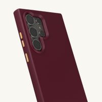 Selencia Coque arrière Rivièra avec MagSafe avec crochets amovibles Samsung Galaxy S24 Ultra - Bold Burgundy
