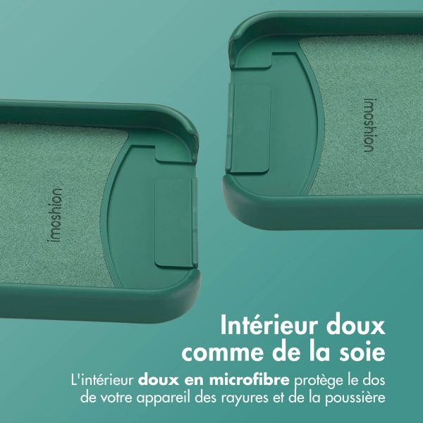 imoshion Coque arrière Color avec cordon amovible et MagSafe Apple iPhone 14 Pro Max - Vert foncé