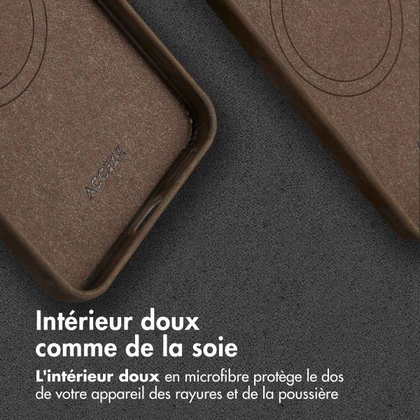 Accezz Coque MagSafe en cuir vintage Samsung Galaxy A56 - Rustic Brown