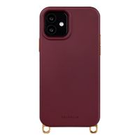 Selencia Coque arrière Rivièra avec MagSafe avec crochets amovibles iPhone 12 / 12 Pro - Bold Burgundy