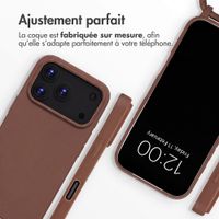 imoshion Coque en silicone avec cordon Apple iPhone 18 Pro Max / 17 Pro Max - Marron