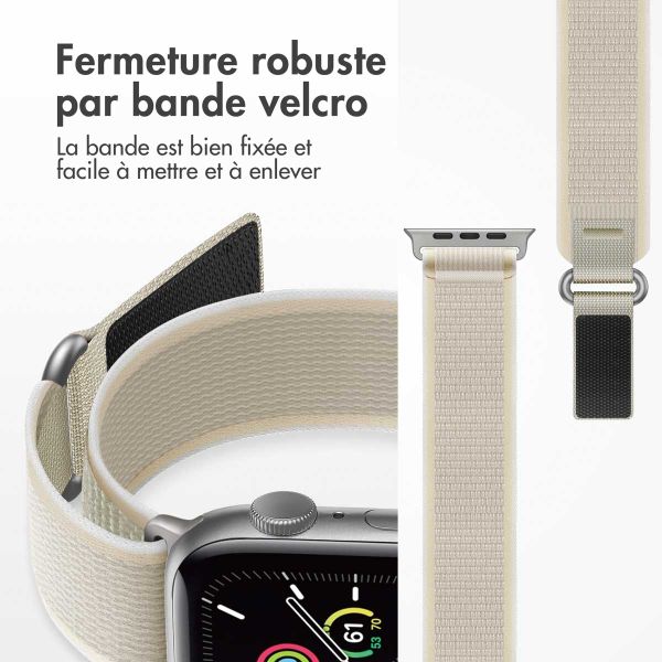 imoshion Bracelet Trail en nylon Apple Watch | 44/45/46/49 mm - Lumière stellaire