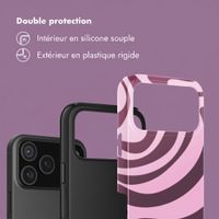 Selencia Coque arrière Vivid Apple iPhone 18 Pro - Wavy Swirl Pink Plum