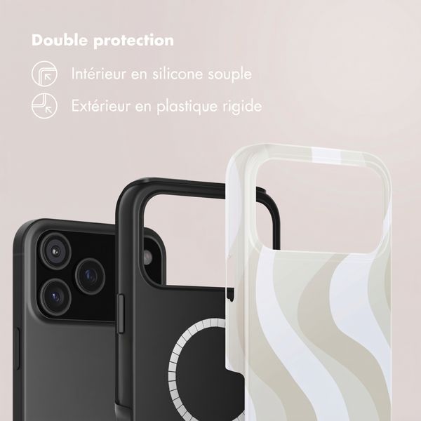 Selencia Coque arrière Vivid avec MagSafe Apple iPhone 18 Pro / 17 Pro - Desert Waves Beige