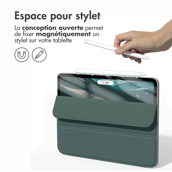 imoshion Magnetic etui de téléphone portefeuille Apple iPad Air 11 pouces (2026) M4 / (2025) M3 / (2024) M2 / Air 5 (2022) / Air 4 (2020) - Vert foncé