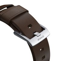 Nomad Bracelet moderne en cuir Apple Watch | 44/45/46/49 mm - Brown / Silver