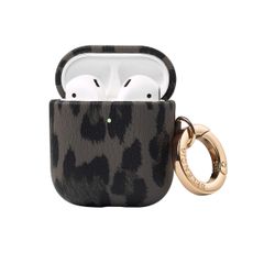 Selencia Coque Sabi motif panthère  Apple Airpods 1 / 2 - Midnight Black
