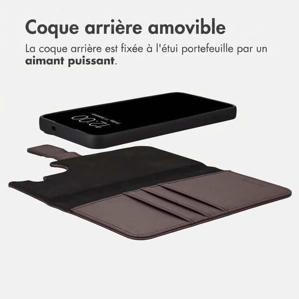 imoshion Étui portefeuille luxe 2-en-1 amovible Samsung Galaxy S26 FE - Marron