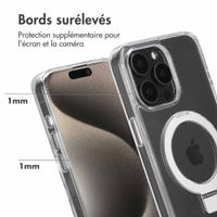 Accezz Coque Ring Stand avec MagSafe Apple iPhone 15 Pro Max - Transparent