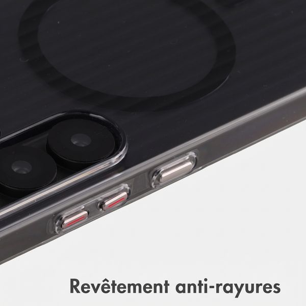 Accezz Coque arrière Lite avec MagSafe | Fluted | Samsung Galaxy S25 Ultra - Noir