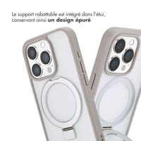 Accezz Coque Ring Stand avec MagSafe Apple iPhone 15 Pro - Gris