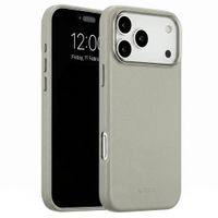 Accezz Coque arrière en cuir avec MagSafe Apple iPhone 18 Pro Max / 17 Pro Max - Light Grey