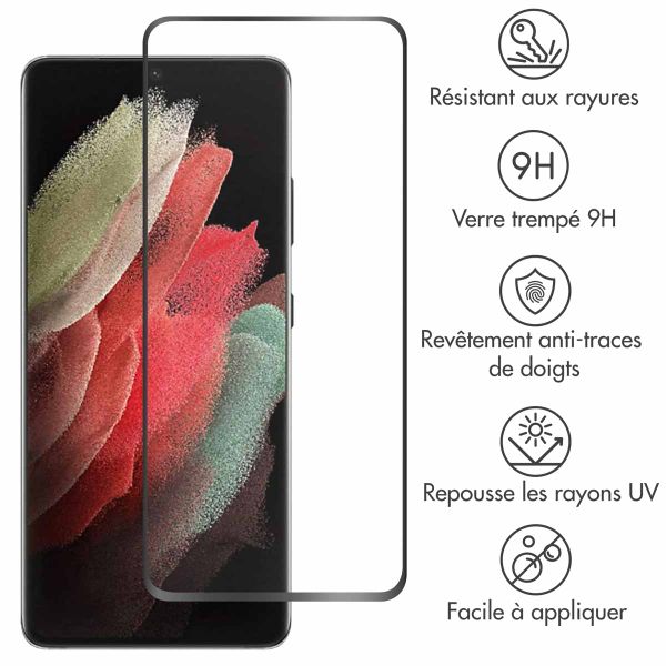 Accezz Protection d'écran en verre trempé Full Cover Samsung Galaxy S21 Ultra