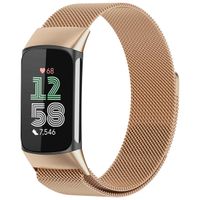 imoshion Bracelet magnétique milanais Fitbit Charge 5 - Taille M - Rose Doré
