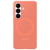 Samsung Coque arrière magnétique en silicone Samsung Galaxy S26 Plus - Coral Red