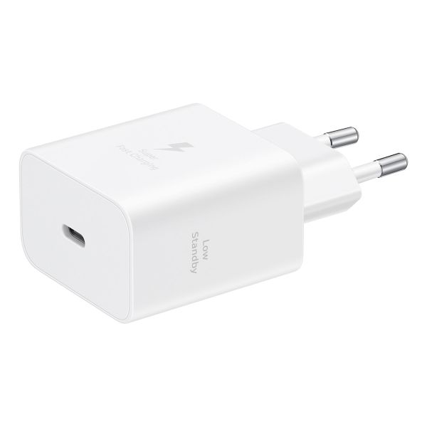 Samsung Adaptateur de charge Super Fast Charging USB-C original – 45 watts – Blanc