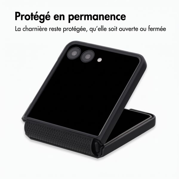 Accezz Coque arrière Grid Samsung Galaxy Z Flip 8 - Noir