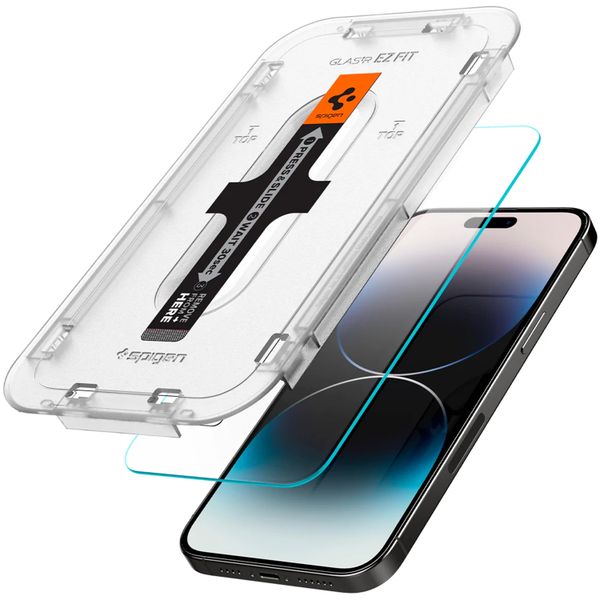 Spigen Protection d'écran en verre trempé GLAStR Fit 2 Paquets + Applicator Apple iPhone 14 Pro Max