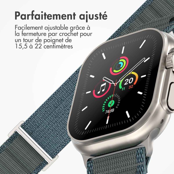imoshion Bracelet en nylon Alpine Apple Watch | 44/45/46/49 mm - Bleu