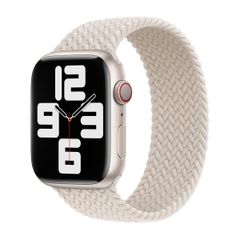 Apple Bracelet Solo tressé Apple Watch | 38/40/41/42 mm - Taille 8 - Starlight