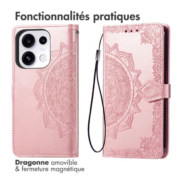 imoshion Etui de télephone Mandala Oppo Reno 16 / 16 Pro - Rose Gold