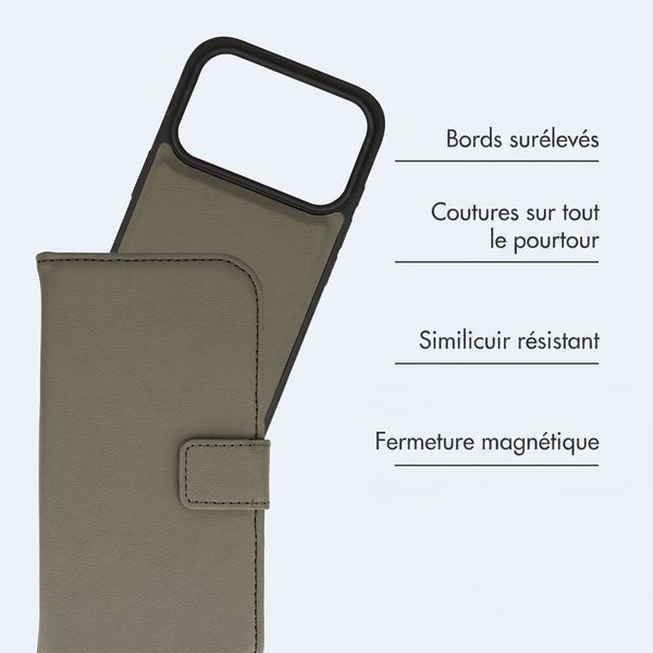 imoshion Étui portefeuille luxe 2-en-1 amovible Apple iPhone 18 Pro / 17 Pro - Vert