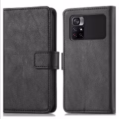 imoshion Étui de télephone portefeuille de luxe Xiaomi Poco M4 Pro 5G - Noir