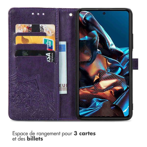 imoshion Etui de télephone Mandala Xiaomi Poco X5 Pro 5G - Violet