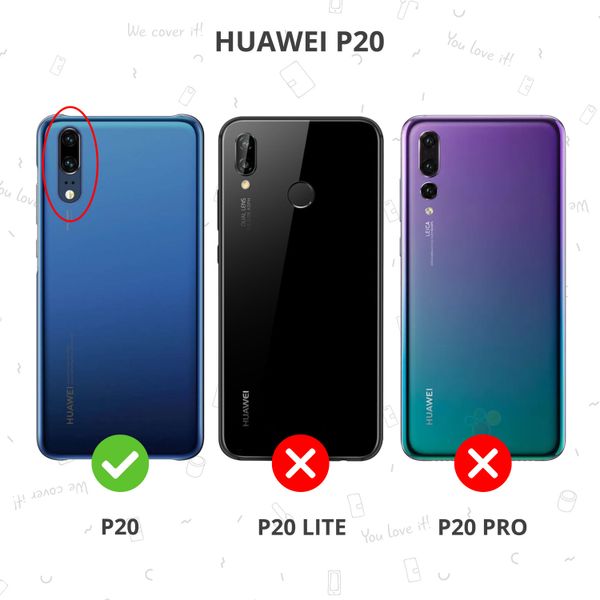 Étui de télephone portefeuille Huawei P20 - Noir