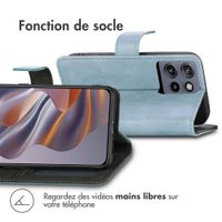 imoshion Étui de télephone portefeuille de luxe Motorola Thinkphone 25 / Edge 50 Neo / Edge 60 Neo - Bleu clair