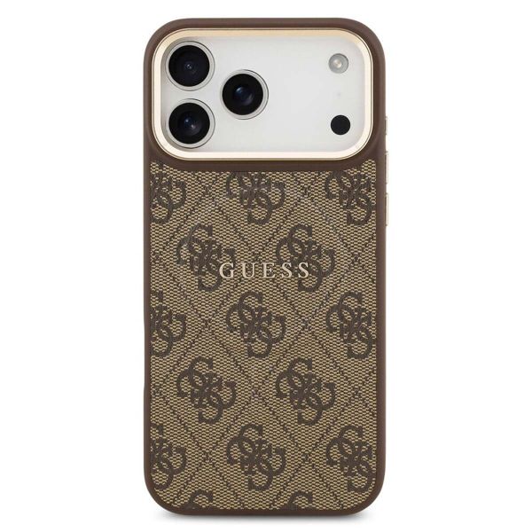 Guess Coque MagSafe Classic avec logo 4G Apple iPhone 17 Pro Max - Marron