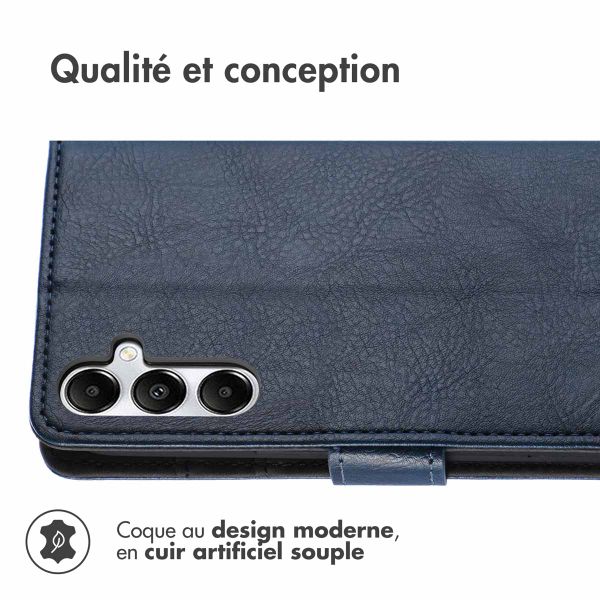 imoshion Étui de télephone portefeuille de luxe Samsung Galaxy S25 / S24 - Bleu foncé